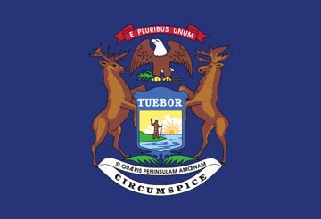 Picture of Michigan Flag - 12" x 18" Non Auto Magnet