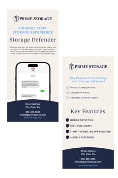 Picture of Storage Defender Rack Card - 8"x4"