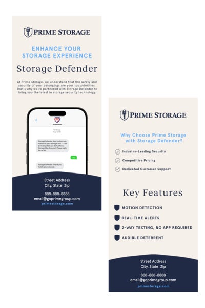 Picture of Storage Defender Rack Card - 8"x4"