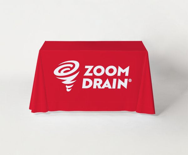 Picture of White Logo Red Table Drop - 2 Sizes