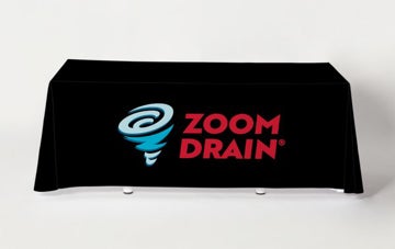 Picture of Colored Logo Black Table Drop - 2 Sizes