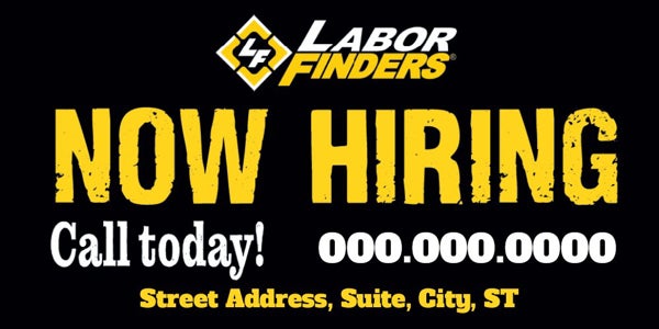 Picture of Now Hiring Vinyl Banner - 4' x 8'