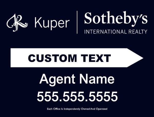 Picture of Custom Text Agent Directional - 18"x24"