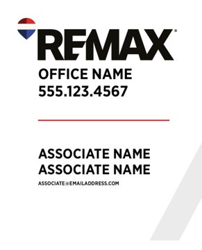 Picture of White Slash - Associate - Team Logo - Missing - Long - Red Line - 30" x 24"