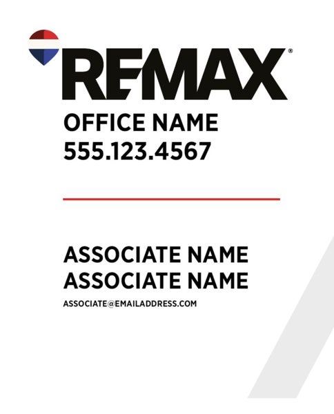 Picture of White Slash - Associate - Team Logo - Missing - Long - Red Line - 30" x 24"