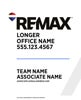 Picture of White Slash - Longer Office Name - 30" x 24"