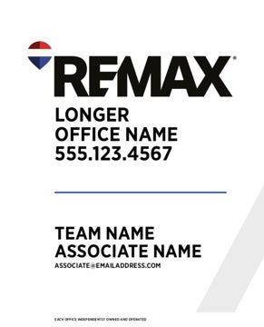 Picture of White Slash - Longer Office Name - 30" x 24"