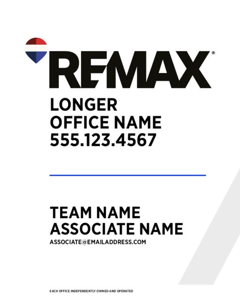 Picture of White Slash - Longer Office Name - 30" x 24"