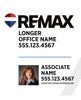 Picture of White Slash - Square - Longer Office Name - Big Balloon - 30" x 24"