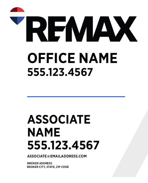 Picture of White Slash - Office Prominent - Address - 30" x 24"