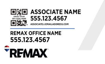 Picture of White Slash - QR Code - 18" x 30"
