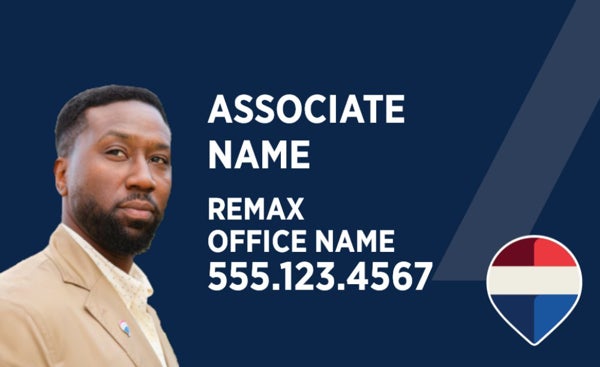Picture of Blue Slash - Agent Photo Clipped - Associate Name - 18" x 30"