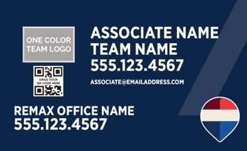 Picture of Blue Slash - Team Logo - QR Code - 18" x 30"