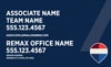 Picture of Blue Slash - Office Prominent - Associate Name - Team Name - Address - 18" x 30"