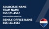 Picture of Blue Slash - Office Prominent - Associate Name - Team Name - 18" x 30"