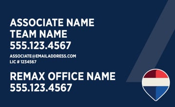 Picture of Blue Slash - Office Prominent - Associate Name - Team Name - LIC# - 18" x 30"