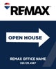 Picture of Blue Slash - Open House Directional - Right - 30" x 24"
