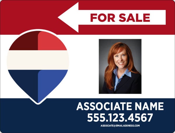 Picture of RWB - For Sale Directional - Left - RWB - 18" x 24"