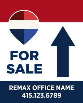 Picture of RWB - Open House Directional - Up - RWB - 30" x 24"