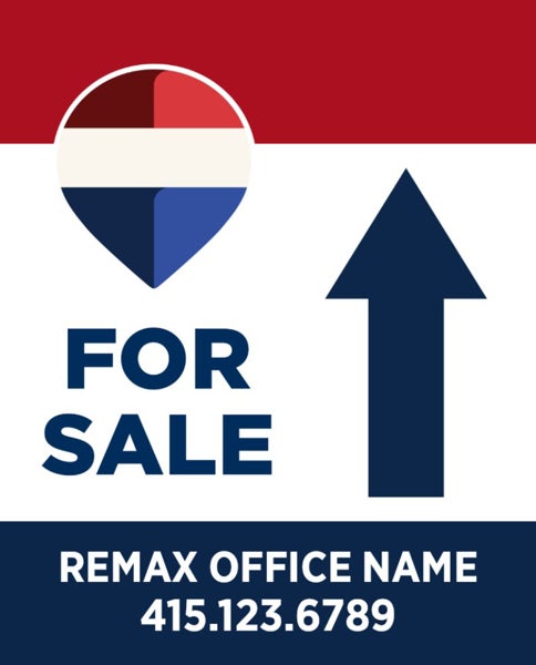 Picture of RWB - Open House Directional - Up - RWB - 30" x 24"