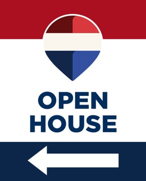 Picture of RWB - Open House Directional - Left - RWB - 30" x 24"