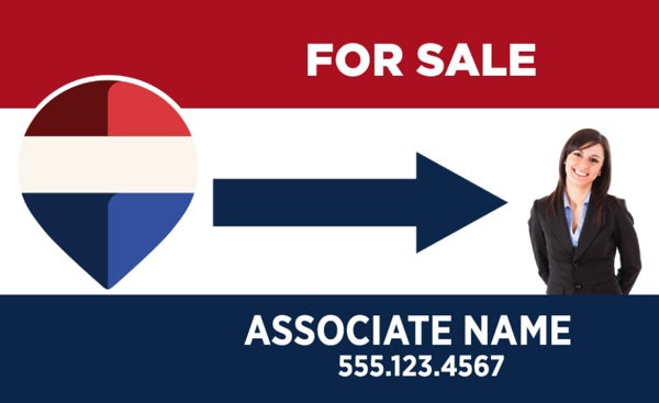 Picture of RWB - For Sale Directional - Right - RWB - 18" x 30"