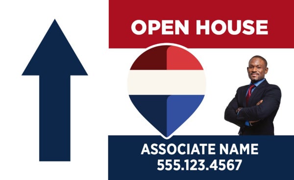 Picture of RWB - Open House Directional - Up - RWB - 18" x 30"