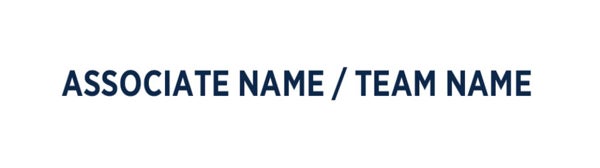 Picture of RWB - associate Name / Team Name - 6" x 24"
