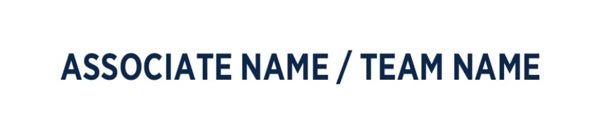 Picture of RWB - associate Name / Team Name - 6" x 30"