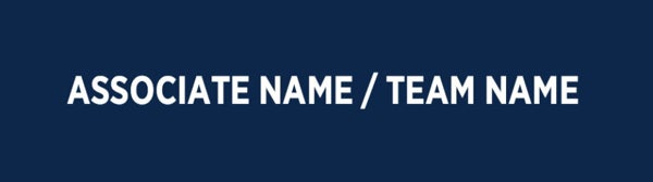 Picture of Blue Slash - associate Name / Team Name - 6" x 24"