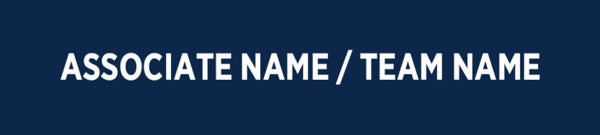 Picture of Blue Slash - associate Name / Team Name - 6" x 30"