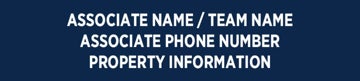 Picture of Blue Slash - associate Name / Team Name - Phone Number - Information - 6" x 30"