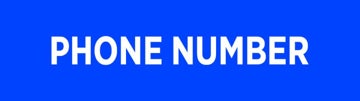 Picture of Black Slash - Phone Number Blue - 6" x 24"