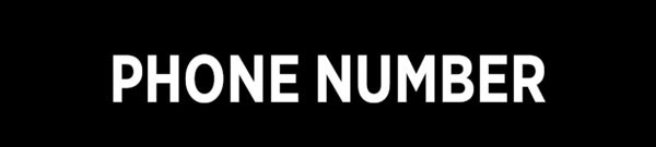 Picture of Black Slash - Phone Number - 6" x 30"