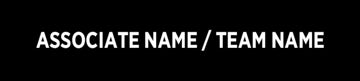 Picture of Black Slash - associate Name / Team Name - 6" x 30"