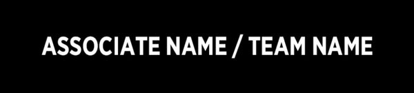 Picture of Black Slash - associate Name / Team Name - 6" x 30"
