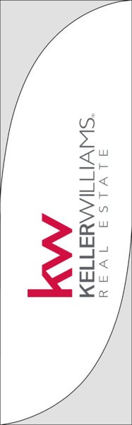 Picture of White Branded 2 - 7.5' Feather Flag