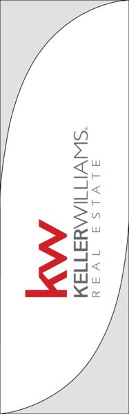 Picture of White Branded 1 - 10' Feather Flag