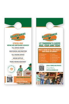 Picture of Stress Free Junk Removal Doorhanger -  4.5 x 11