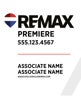 Picture of White Slash - Associate - Team Logo - Missing - Long - Big Balloon - Red Line - 30" x 24"