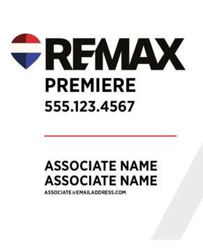 Picture of White Slash - Associate - Team Logo - Missing - Long - Big Balloon - Red Line - 30" x 24"