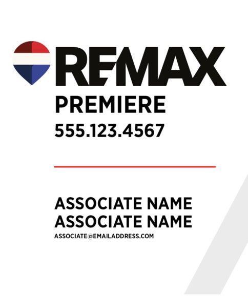 Picture of White Slash - Associate - Team Logo - Missing - Long - Big Balloon - Red Line - 30" x 24"