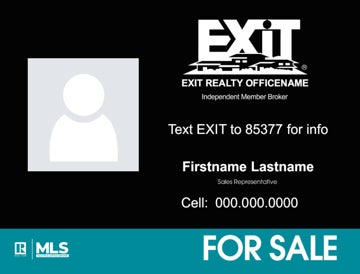 Picture of Agent Signs w Photo - Black Background