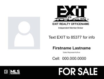 Picture of Agent Signs w Photo - Monotone Black
