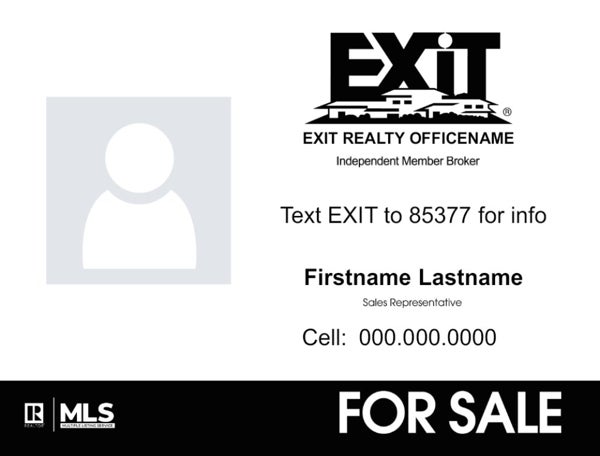 Picture of Agent Signs w Photo - Monotone Black