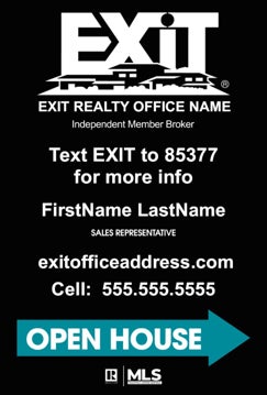Picture of Open House Agent Info Black - 36"x24"