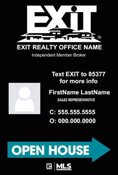 Picture of Open House Agent Info Photo Black - 36"x24"