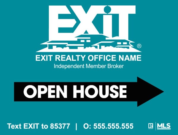 Picture of Open House Teal - 18"x24"