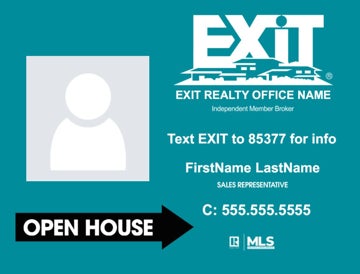 Picture of Open House Photo Teal - 18"x24"