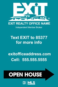 Picture of Open House Teal - 36"x24"